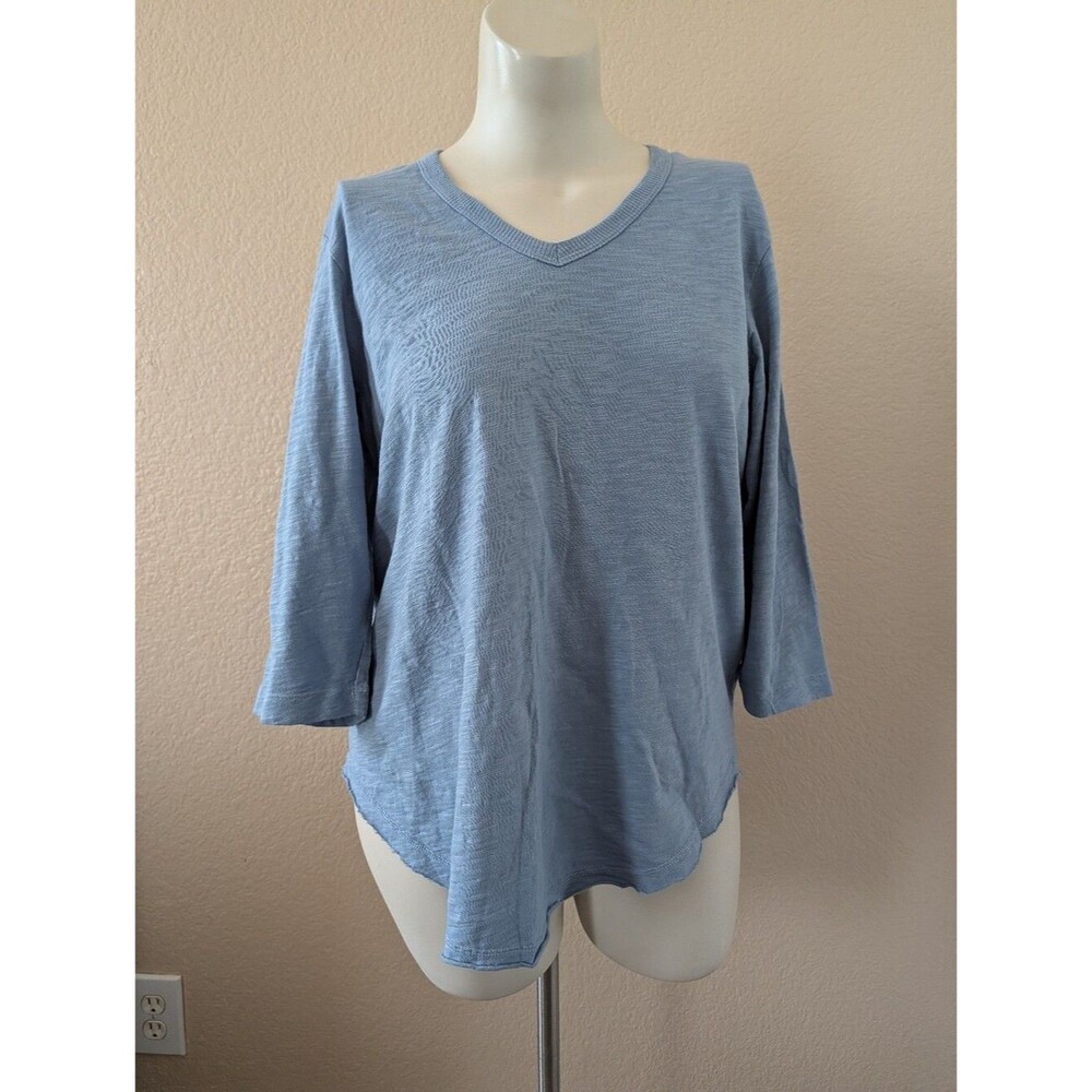 Wilt Ivory 3/4 Long Sleeve V-Neck Tee